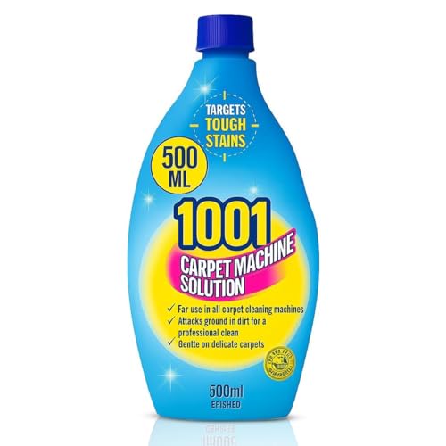 Carpet Cleaner Solution & Carpet Shampoo – Concentrated Carpet & Upholstery Cleaning Machine Shampoo 1001 Cleaner 500ml | Low Foam Deep Clean | Odour Removal for Busy Areas & Large Rooms
