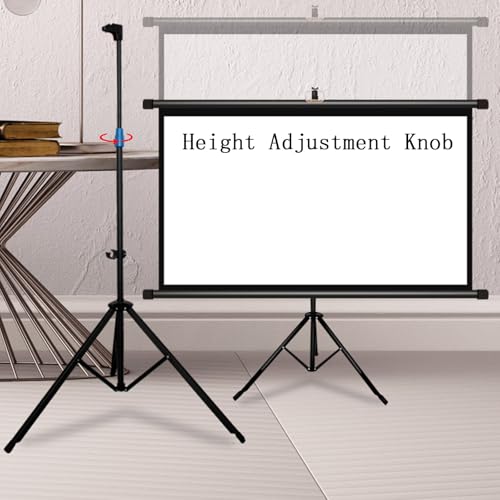Pantalla portátil para proyector de 60 pulgadas con soporte trípode, formato 16:9 o 4:3, pantalla HD móvil ligera y compacta, fácil de montar, ideal para cine en casa y fiestas en el jardín miniatura 4