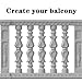 Prefabricated ABS Balcony Mold,Concrete Balustrade Mold Concrete Formwork for Outdoor Construction, DIY Home Improvement, Easy Installation and Reusable Design (Style 11)