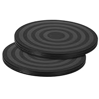 Weenwill Drehscheibe Drehbarer Universal,2 Stück Drehscheibe 360 Grad Rotierende Drehplattform mit Stahlkugellagern Mehrzweck Rund Drehteller for Torten,Laptops,Pflanzen,Handwerk (Schwarz)