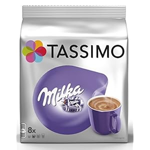 Tassimo Kapseln Milka, 40 Kakao Kapseln, 5er Pack, 5 x 8 Getränke