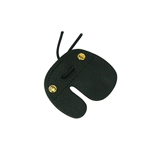3Z Archery tir à l'arc Cuir Doigt Tab flèches de Chasse Doigt Recurve Bow Guard Protège (Noir) Cover