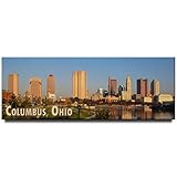 Columbus Panoramic Fridge Magnet Ohio Travel Souvenir Scioto Mile