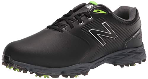 New Balance Men's Striker v2 Golf Shoe, Black/Lime, 11 Wide