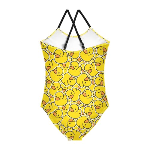 Girls Swimwear 3-10 Years One Piece Halter Swimsuit Duck Beach Bathing Suit2