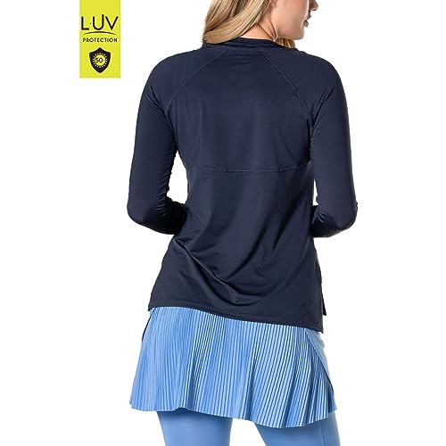 Lucky In Love Women's High Low Breezy Long Sleeve Shirt.4