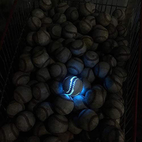 Spark Catch - The World's First LED Light Up Baseball (Blue) with The Same Weight, Size, and Genuine Leather Skin As MLB Baseball. The Most Ideal Solution for Playing Catch at Night. - Thumbnail 3