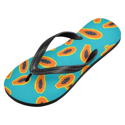 Papayas Blue Flip Flops for Beach Thong Sandals Anti-slip Lightweight Beach Shoes for Summer Travel Swim2