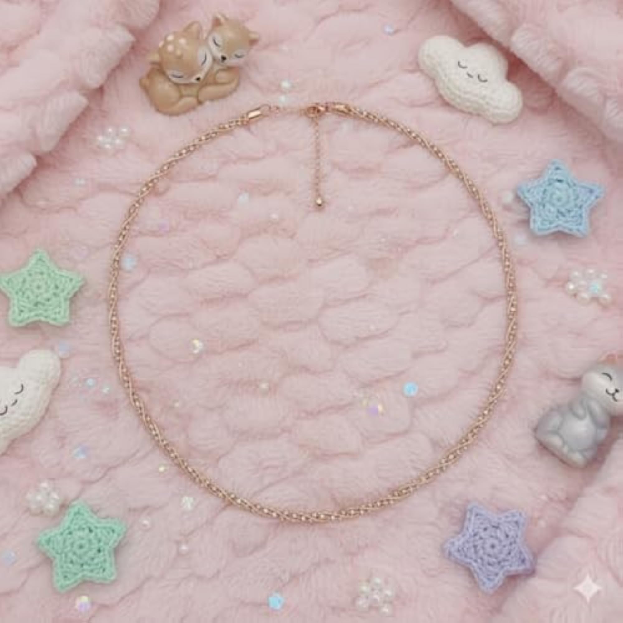 Women's Pure Silver Rose Gold Necklace, Elegant Gift