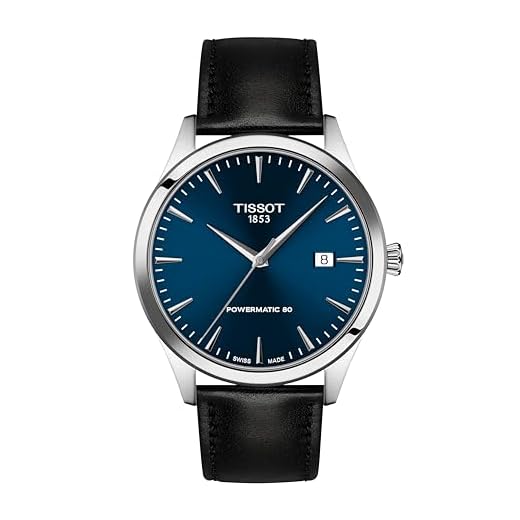 Tissot Classic Dream 40 mm Schweizer Automatikuhr für Herren, Edelstahlgehäuse, blaues Zifferblatt, T1584071604100