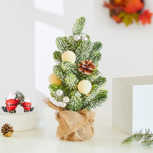 MYELLU Sackleinen Klein Kuenstlich Weihnachtsbaum Beleuchtung Deko -...