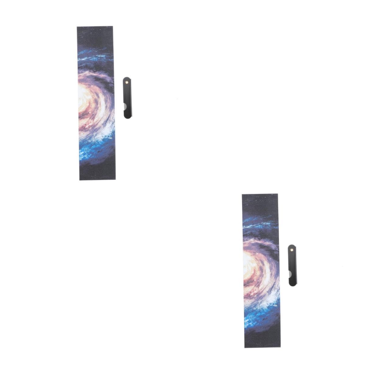 Toyvian 2 Pièces Quatre Roues Skateboard Grip Tape Étanche Autocollant Sandpaper pour Skateboard Accessoire Durable à Eau