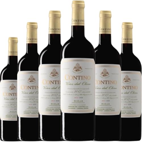Contino Viña del Olivo, vino tinto que combina Tempranillo y Graciano para ofrecer un perfil fresco, estructurado y elegante, ideal para maridajes variados | 6 botellas