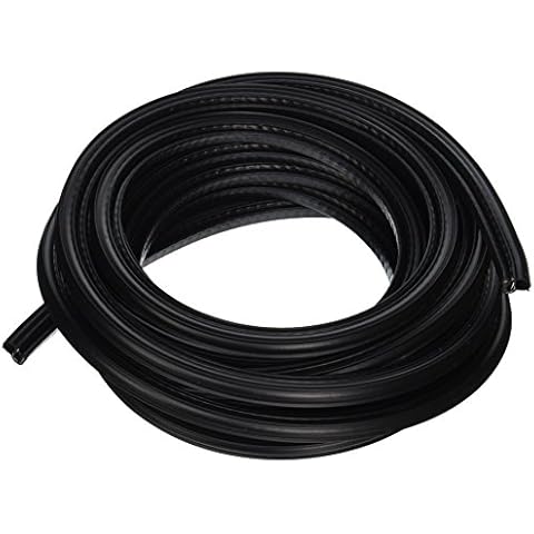 Trim-Lok DDA1549-25 EPDM Dual Durometer Gummi/Metallträger koextrudierte Zierleistendichtung mit seitlicher Glühbirne, passend für Kante 0,1 cm - 0,3 cm, 6,5 m Länge Cover