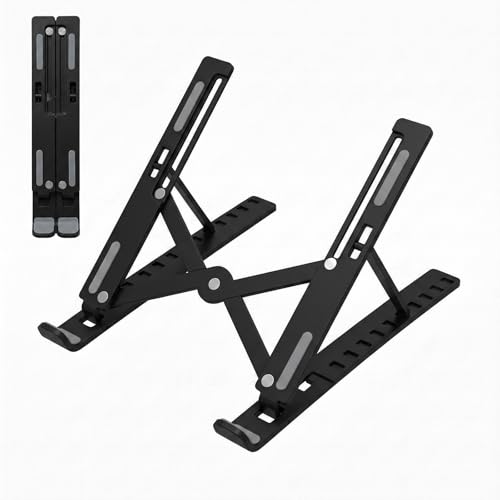 Support d'ordinateur portable pour soulager le cou avec 10 niveaux ABS