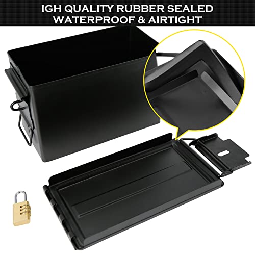 Aolamegs 50 Cal Ammo Can – Locking Hardware Kit and Stainless Steel Padlock，Ammo Box Military & Army M2A1