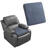 HOMBYS Tufted Furry Recliner Seat Cushion for Elderly Foam Curved Edge Large Square Seat Cushion for Recliner Chair, Floor Pillow, Office Chair, Car, No Pressure on Thighs(Grey,20 * 20 * 3in)