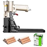 meite ADCS-19 Box Stapler 16 Gauge Carton Closing Stapler Heavy Duty Pneumatic Cardboard Staple Gun for Corrugated Case Packaging, Accepts 1-3/8' Crown 5/8'-3/4' Leg Carton Staples