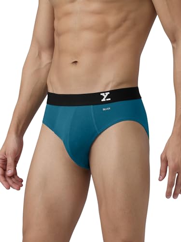 Image of XYXX Men's Aero 100% Super Combed Cotton Regular Fit Solid Anti Bacterial Briefs with No Marks Waistband (Pack of 3)