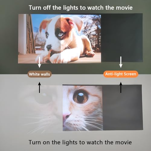 Pantalla de proyección 84 pulgadas 16:9 HD doble cara lavable miniatura 3