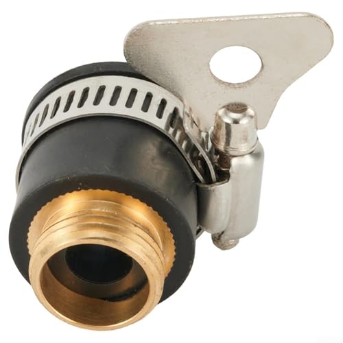 Conector de grifo, adaptador de grifo de latón de 1/2 a 3/4 pulgadas para grifos sin rosca con rosca macho M22 compatible para manguera de jardín, cocina, garaje y uso al aire libre