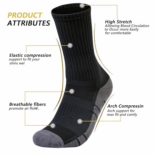 Men's Crew Socks Sports Socks for Mens and Womens Moisture Control Running Socks Hiking Socks2