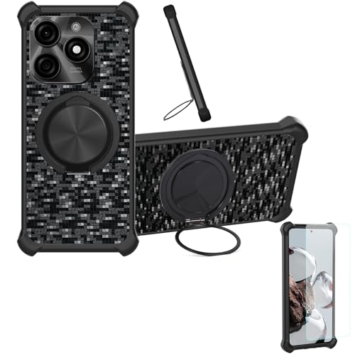 �Ή� Vodacom A06s �P�[�X Phone Case [1�� 9H+�d�x���� �K���X�t�B����][360°��]���X�^���h�A�}�O�l�b�g��]CX-11-HEI