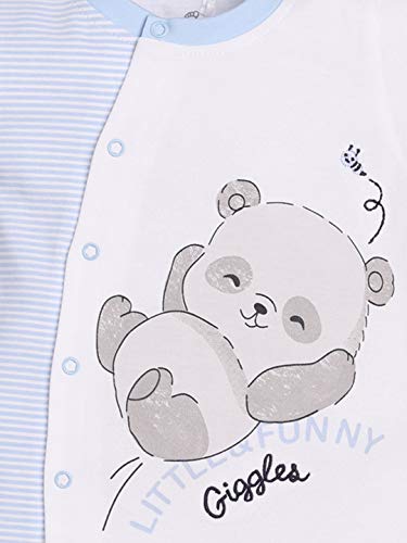 Image of BABY GO Half Sleeve Cotton Baby Boy Round Neck Romper Dress (6-9M,Sky)