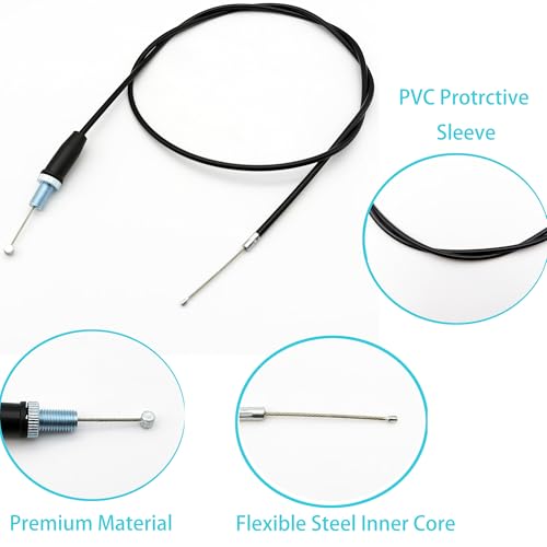 Image of Strongthium 50 Inch Mini Bike Throttle Cable for Coleman CT200U Predator 212 Baja MB165 MB200 196cc 5.5hp 200cc 6.5hp Heat Warrior MOTOVOX MBX10 MBX11 GX160 GX200 Pit Dirt Bike Parts (Adjustable)