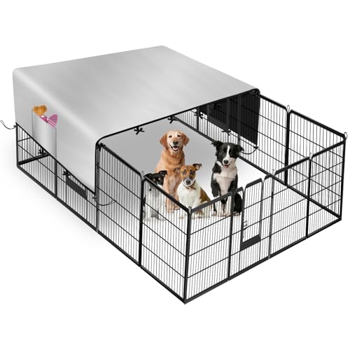 Kovshuiwe Dog Playpen Cover, Pet Fence Cover, 600D Oxford Cloth,