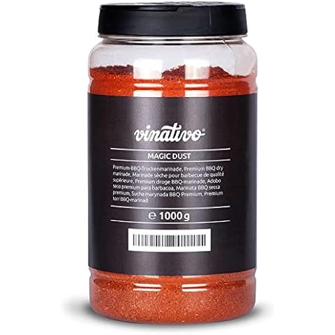 vinativo Magic Dust BBQ-Rub - 1000g - Marinade für Fleisch - zum Grillen - Magic Dust 1KG im XL-Profistreuer - BBQ Gewürz - Rub für Spareribs Cover