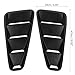 X AUTOHAUX 2pcs Rear Side Window Louvers Cover Decorative for Ford for Mustang 05-14 Air Vent Scoop Streamline Shades Cover Blinds Black