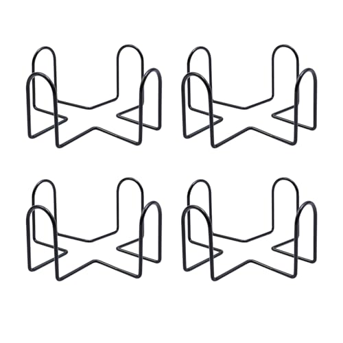 Coshar 4 Pack Metal Coaster Holder Thick Iron Wires Holder Storage for Square Polygonal Round...