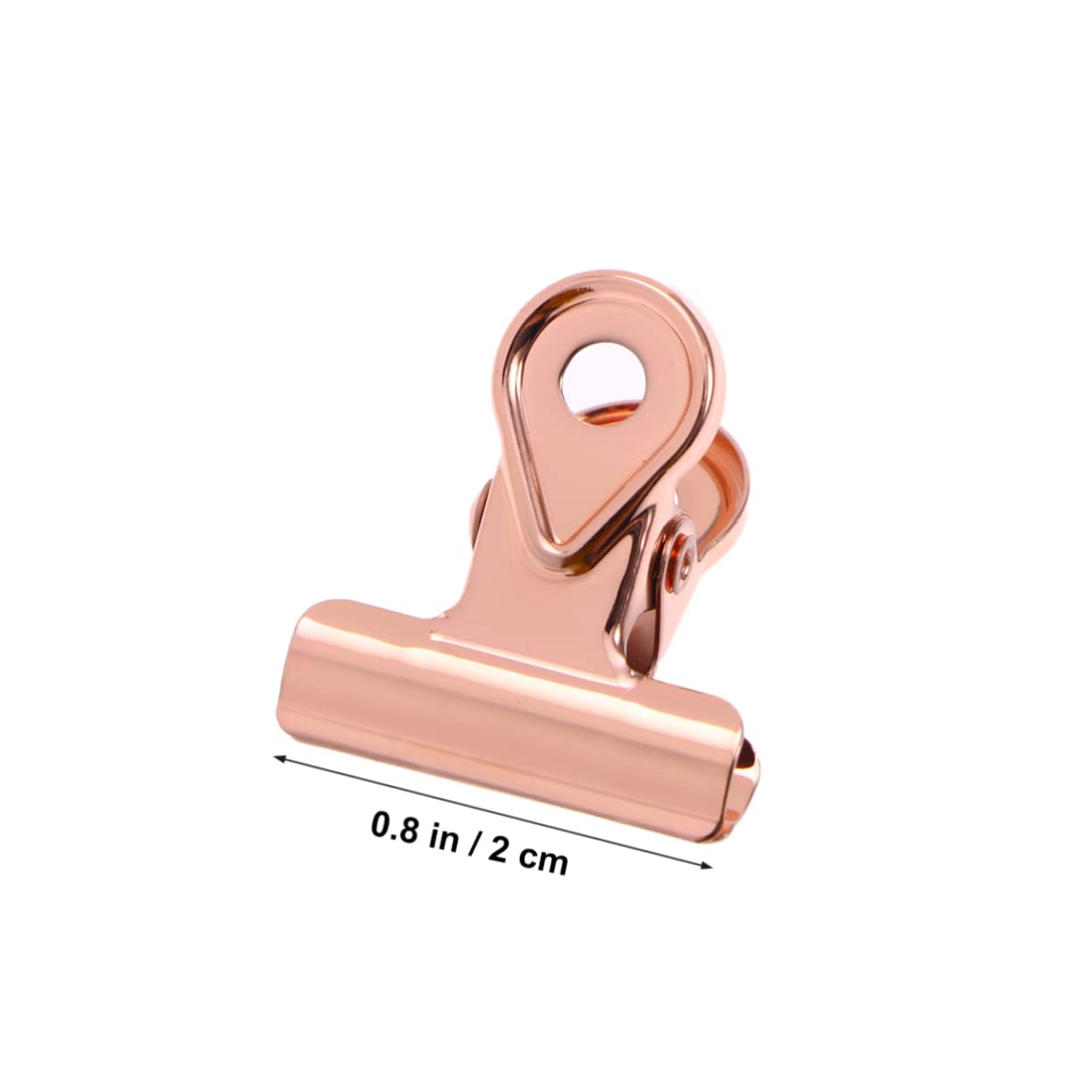 TEHAUX 40pezzi Clip Metallo Color Oro Rosa Fermagli Per Carta Supporto Per Documenti Hinge Clips Rame Per Ufficio e Artigianato Resistente e Pratico