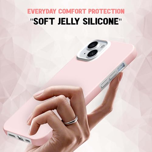 Image of Kratos Soft Silicone Case Cover Compatible with iPhone 15 Plus - Everyday Comfort Protection, Wireless Magnetic Charging Case with Raised Edge Camera & Screen Protection, Shock-Resistant Design