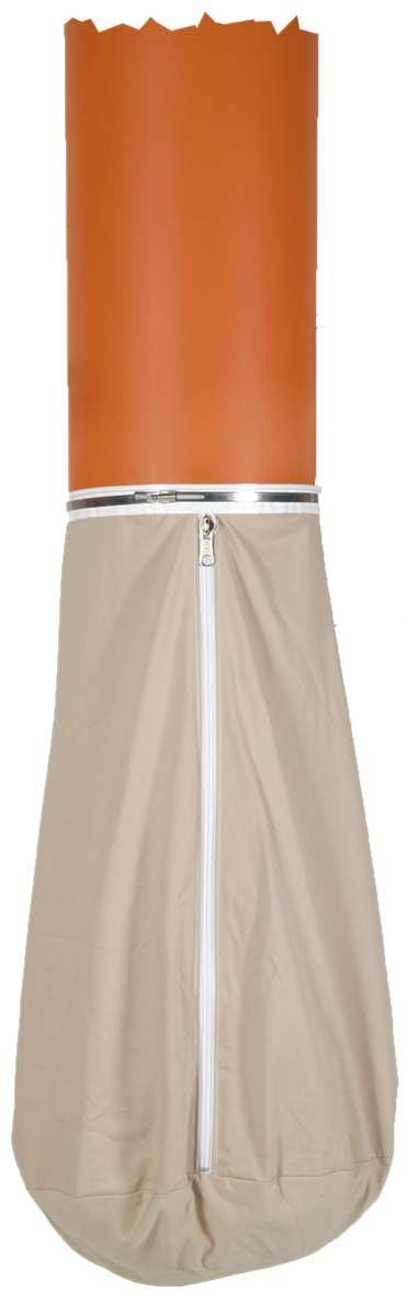 Wäschesack 132l (Kunststoff) - Atmungsaktiver Spezialstoff - Reißverschluss - Orange - 1000 mm