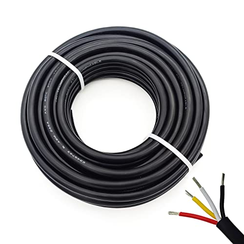 26AWG UL2464 Power Cable Stranded Electrical Wire Flexible LED Red & Black & Yellow & White 4 Conductors 25ft by CBAZY - Image 4