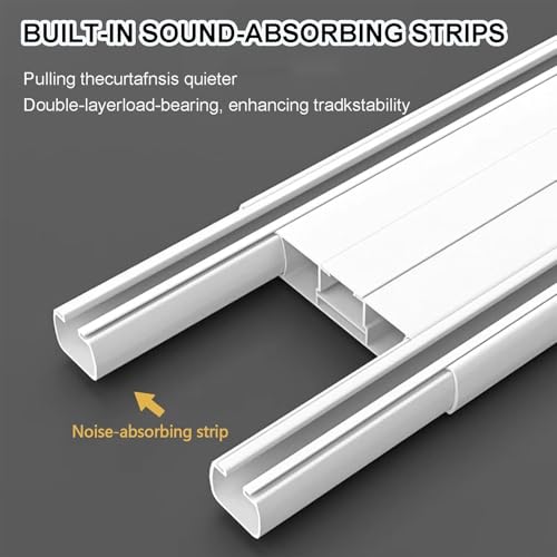 Rail rideau double rangée pour plafond gris pour cloisonner un grand studio - 5