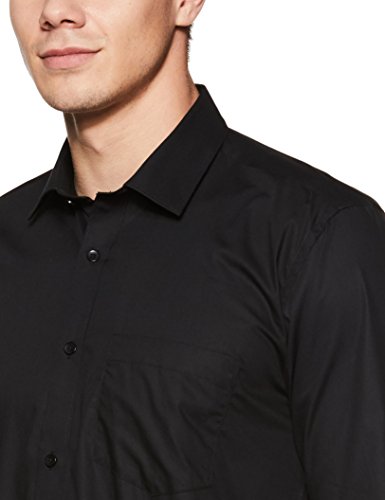 Image of Men's Solid Cotton Blend Formal Shirt with Pocket | Plain Design with Spread Collar & Full Sleeves - Regular Fit (Pack of 2)