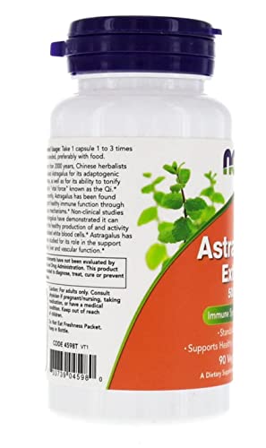 Now Foods P24211 Astragalus Extract 500 Mg - 90 Vegetarian Capsules thumb #6