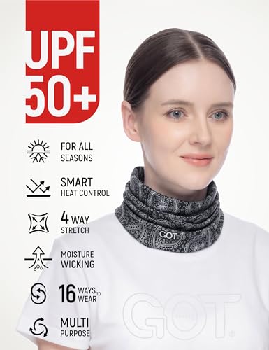 Image of UPF 50+ Fishing Neck Gaiter - UV Face Mask Sun Protection for Men Women | Moisture-Wicking, Quick-Drying, Built-in SPF, UVA /UVB Blocking, Hunting Camo Design, Versatile Headwear