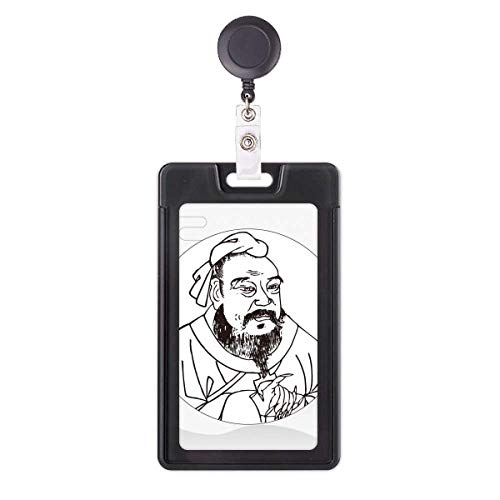 Porte-badge rétractable Dao Religion China Lao Tzu pour cartes d'accès