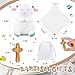 Sonwyoung 4 Pcs Baby Baptism Gifts Sets Includes Babies Security Blanket 9.8'' Praying Lamb Plush Toy with Comfort Cross Christian Baby Gifts for Newborns Toddlers