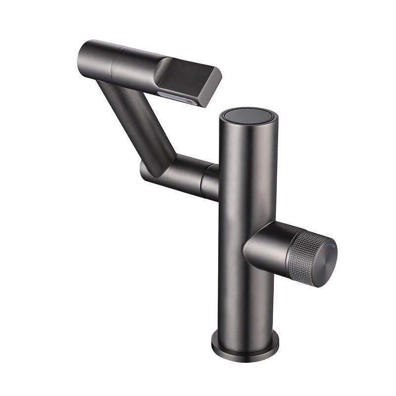 Grifo de lavabo para baño con mezclador digital de agua fría y caliente y palanca única