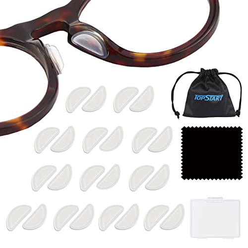 TOPSTART 眼鏡 メガネ鼻パッド,ノーズパッド 24個セット シール メガネ 鼻あて 鼻パッド シリコン 中空構造 エアクッション 柔らかい メガネ ずれ落ち防止 メガネ跡防止 交換 厚み3.5mm