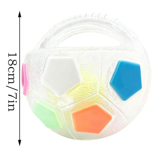 XUDUOO The Mellow Dog Calming Ball, Hundespielzeug Unzerstörbar, Antistressball Hund, Hundeball mit Quietscher, Lustige Erziehungshilfen für Hunde, Interaktiver Bissfest -Training, Indoor & Outdoor