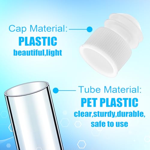 image for Flutesan 200 Pcs Clear Plastic Test Tubes 16 x 100 mm(10 ml) Test Tube
