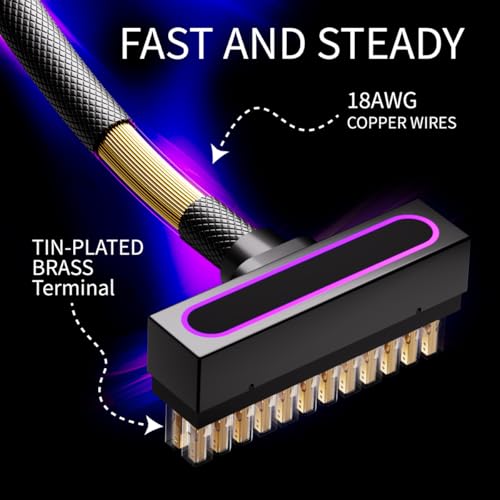 Image of 24PIN ARGB Cable Extension, 18AWG 90 Degree,Single-Cable Design for Cleaner Builds,Male to Female Cable for RTX 3090Ti 4070Ti 4080 4090 PC Power Cord,30CM(Black, 24PIN)