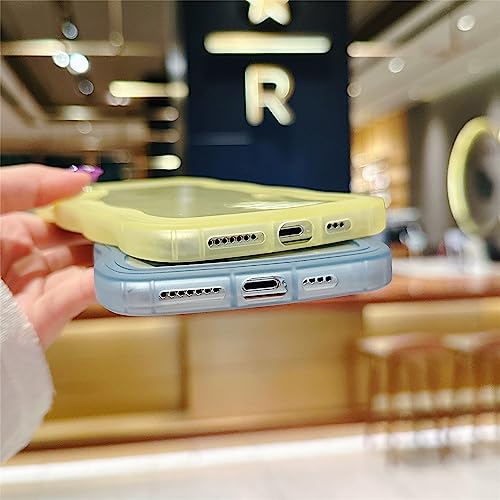 Image of Compatible with iPhone Xs Max Case 6.5 inch, Cute Kawaii Curly Wave Frame Shape Soft Silicone Shockproof Protective Phone Cover for Women Girls, Clear /Purple