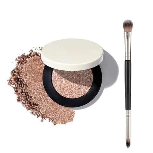 REATIFUL Barvena Eyeliner & Eyeshadow Buildable Shimmering Metallic Eyeshadow Waterproof Monochrome Eyeshadows With Double-Ended Beauty Brush (01)
